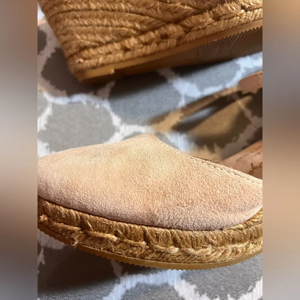 Tan Espadrille Wedge Shoes with Jute Heel Anthropologie brand Gainno md in Spain